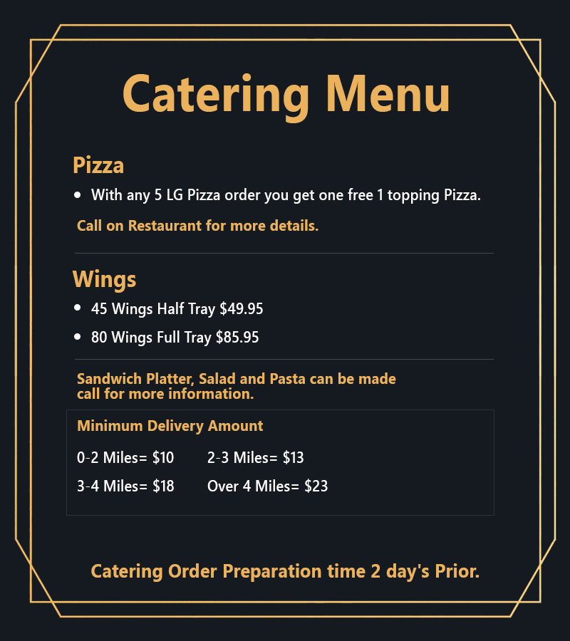 catering menu